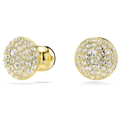 Pendientes botón Meteora Swarovski cristales blancos tono oro 5683444 - Imagen 1 de 2