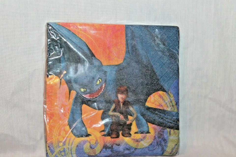 NUEVO CÓMO ENTRENAR A TU DRAGÓN SERVILLETAS DE POSTRE SUMINISTROS DE FIESTA   Foto 1 de 1