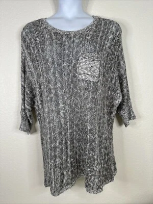 Новый с Ярлыками Lane Bryant женщин плюс размер 22/24 (2 X) серый карман свитер верхний локоть рукав - Изображение 1 из 4