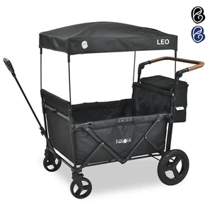 FableKids Carro de mano LEO X4 Plus con techo Carro plegable Blueberry Negro - Imagen 1 de 15