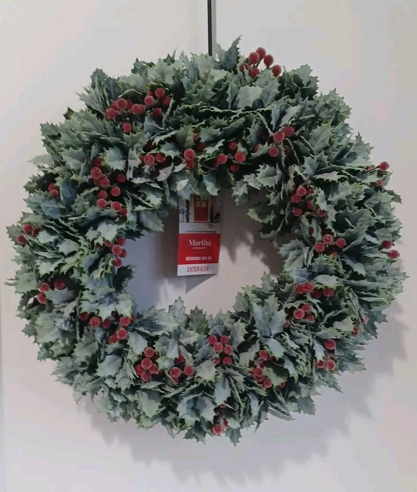 Martha Stewart Seasonal Decor Fir & Pip Berry 18" Hanging Christmas Wreath, New - Image 1 of 1
