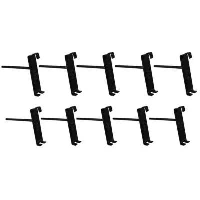 BLACK 4" Long GridWall Wire Metal Hooks Display Grid Panel Hanger Retail 20 PC - Image 1 of 2