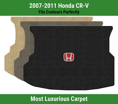 Alfombra de carga Lloyd Luxe para Honda CR-V 2007-2011 con logotipo Honda H rojo sobre negro Foto 1 de 4