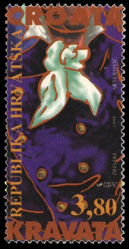 CROATIA 229 - Necktie Industry "English Dandy, 1810" (pb91030) — 第 1/1 张图片