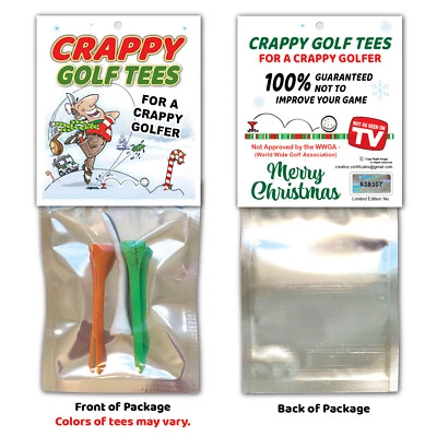 LOTE de CAMISETAS DE GOLF DE MIERDA DE NAVIDAD mordaza golfista fiesta regalo medias relleno elefante blanco Foto 1 de 3