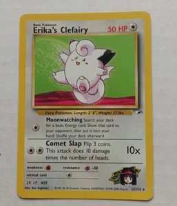 Erika's Clefairy 25/132 Gym Heroes Rare Non Holo Pokemon Moderated Played - Bild 1 von 6