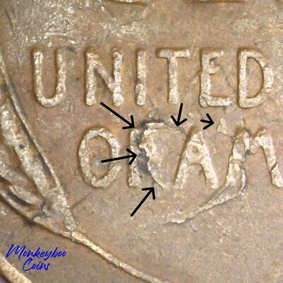 1942 Lincoln Wheat Cent - Lamination Peel Reverse - Rare Error Coin - Image 1 of 4