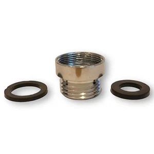 Wasserhan Adapter 1/2" Außengewinde auf M22 Innengewinde Übergang mit Dichtungen - Bild 1 von 2