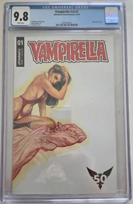 VAMPIRELLA Vol 5 #1 CGC 9.8 等级 2019 DYNAMITE FRANK CHO 包裹盖 — 第 1/2 张图片
