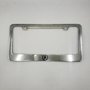 Acura Metal License Plate Frame Holder Insert Silver - Picture 1 of 2