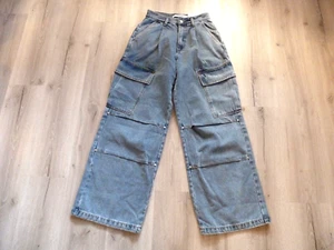 NEW Avandress Baggy Cargo Pants Jeans High Waist Wide Leg Women’s 26x30.5" Boho - Picture 1 of 17