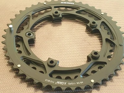 (Set of 2) SRAM Rival Chain Rings 36+46t Road Bike 110mm Chainrings + Bolts NEW  - Image 1 of 4