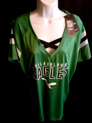 Футболка женская Philadelphia Eagles Fanatics увеличенный размер Lacer 1X, 2X, 3X или 4X - Изображение 1 из 4