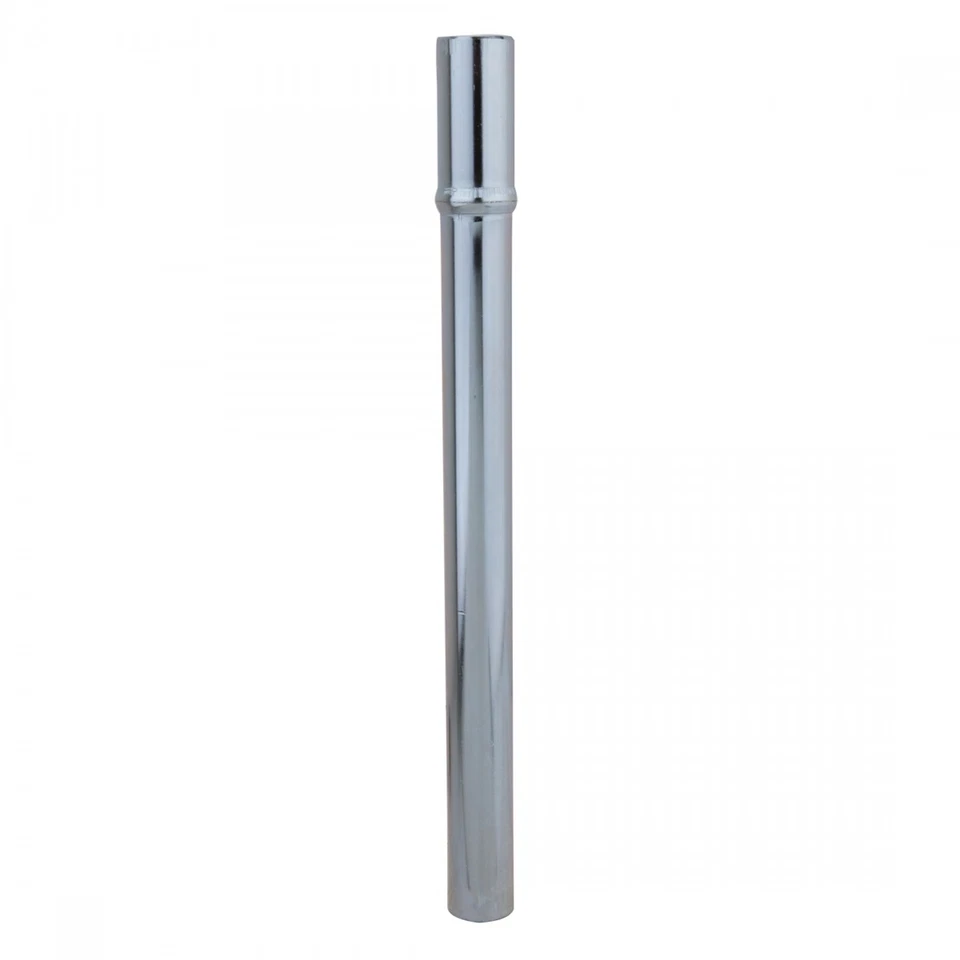 Tija de sillín de pilar de acero Wald Products #940-10 13/16 pulgadas con tapa de 7/8 10-1/2 pulgadas cromada Foto 1 de 1