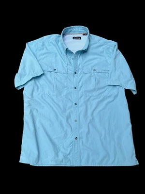 Camisa de pesca Orvis para hombre - azul - manga corta talla L - ventilada - RN 70534 - cuadros pastores Foto 1 de 4