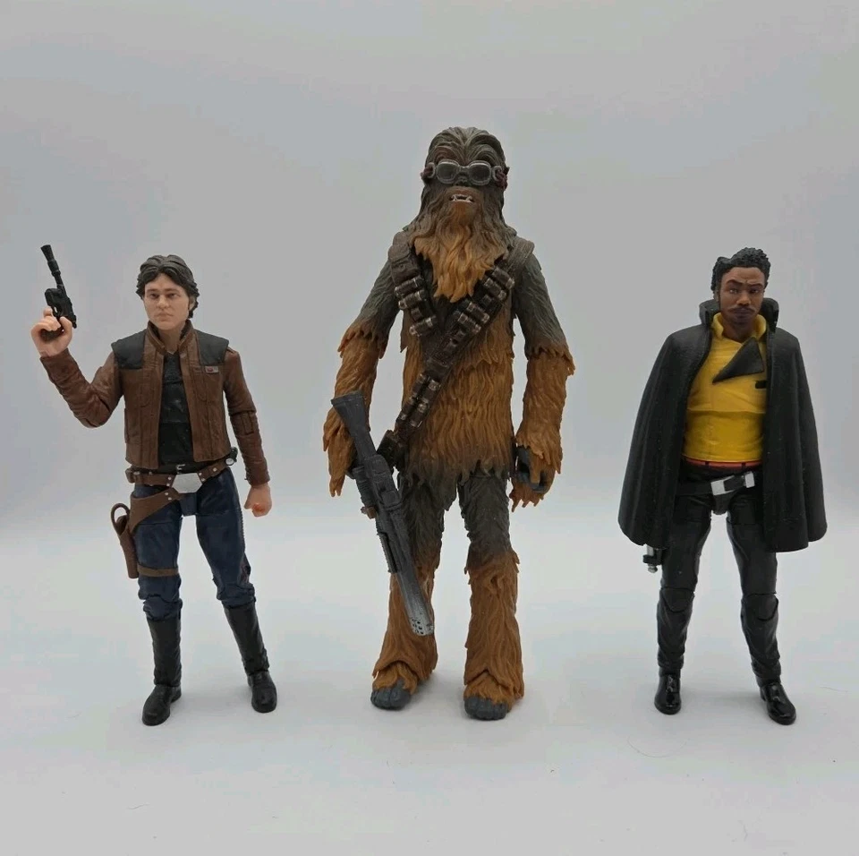 Hasbro Star Wars Solo Black Series Goggles Chewbacca, Landon, & Han Solo Lot - Image 1 of 4