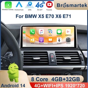 10.25" Android 14 Autoradio Für BMW X5 E70 X6 E71 CIC CarPlay 8-Kern 4+32GB WiFi - Bild 1 von 16
