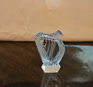 Vintage Waterford Crystal Harp 3" Paper Weight Figurine MARKED - Picture 1 of 10