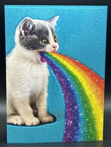Happy Birthday (Cat Rainbow) Greeting Card w/Envelope - Picture 1 of 4