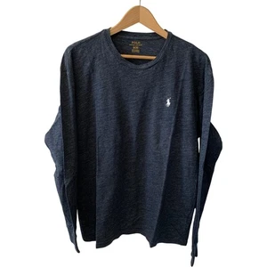 Ralph Lauren Polo Navy Marl Long Sleeve T-Shirt Size M Men's - Picture 1 of 8