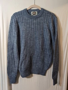 Midwest Traders Pullover Herren Gr. L blau Pulli Rippstrick Rundhals - Bild 1 von 3