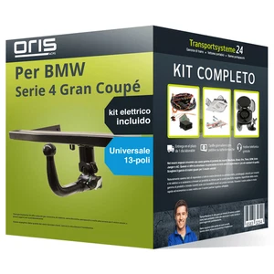 Pacco Gancio traino estr. Oris per BMW 4 Gran Coupé 14- & e-kit u. a 13 poli kit - Foto 1 di 4