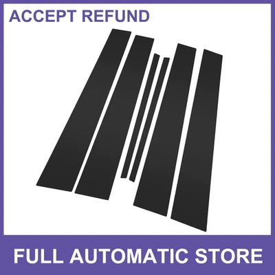 6 Pcs Pillar Window Trim for Chevy Malibu 08-12 Black - Image 1 of 4