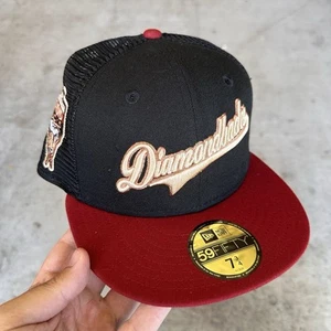 Gorra ajustada 7 3/4 Arizona Diamondbacks 1998 Trucker New Era 59fifty inaugural - Imagen 1 de 3