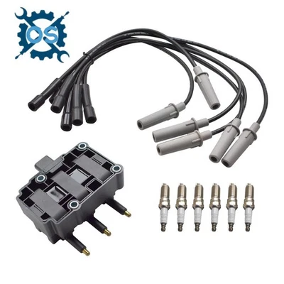 For Chrysler Pacifica Town & Country Voyager 6X Spark Plugs + Wire Set & Coil - Image 1 of 4