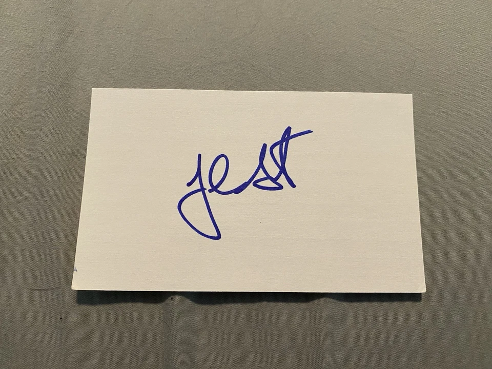 Josh Satin New York Mets Baseball Signed Index Card MLB - Image 1 of 1