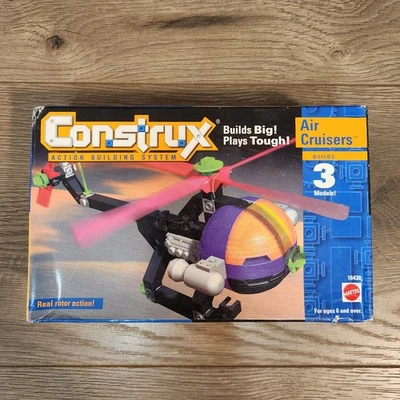 Vintage Construx Air Cruisers Conjunto de Construção 3 Modelos Raro 1996 Mattel Novo Selado - Imagem 1 de 4