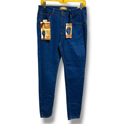 Jeans WAX JEAN Butt I Love You tiro alto levantamiento de glúteos azul medio talla 13 NUEVO Foto 1 de 4