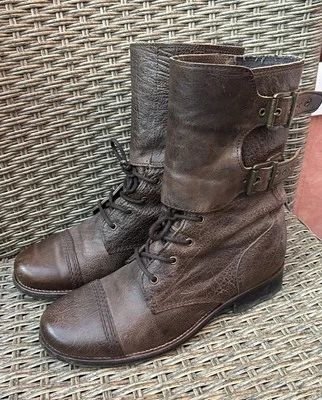 Botas de combate de cuero All Saints talla UK8 para mujer Foto 1 de 4