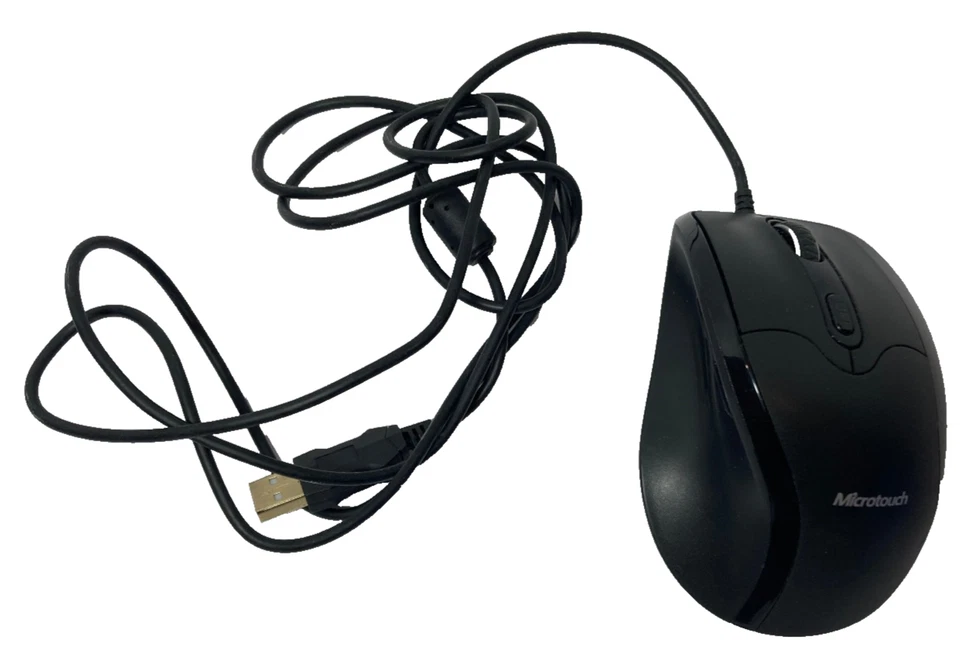 Newtral 3 Ergonomic 6-Button Comfort Design w/ Thumb Rest Wired USB Mouse Black - Image 1 of 2