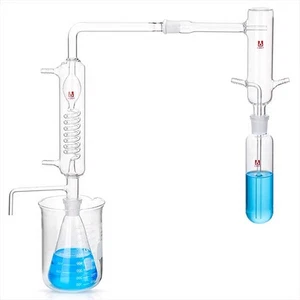 Glassware Set for Chemistry Lab - Steam Distillation Reactor Equipment - Picture 1 of 7