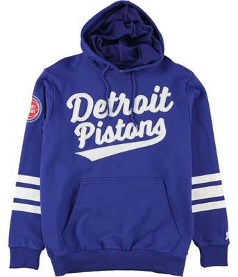 STARTER Mens Detroit Pistons Hoodie Sweatshirt, Blue, Medium - Image 1 of 2