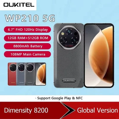 OUKITEL WP210 5G Rugged Phone 6.7 Inch FHD+ 12GB RAM 512GB ROM 8800mAh 108MP - Image 1 of 4