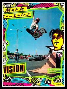 4.5" Vision Mark Gonzales vinyl sticker. Vintage style skateboard ad decal - Picture 1 of 2