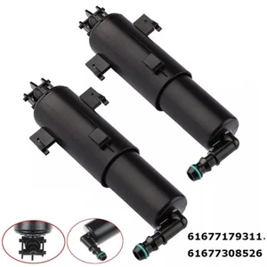 2X LEFT & RIGHT HEADLIGHT WASHER NOZZLE JET SPARYER FOR BMW E90 E91 E92 E93 SET - Picture 1 of 11