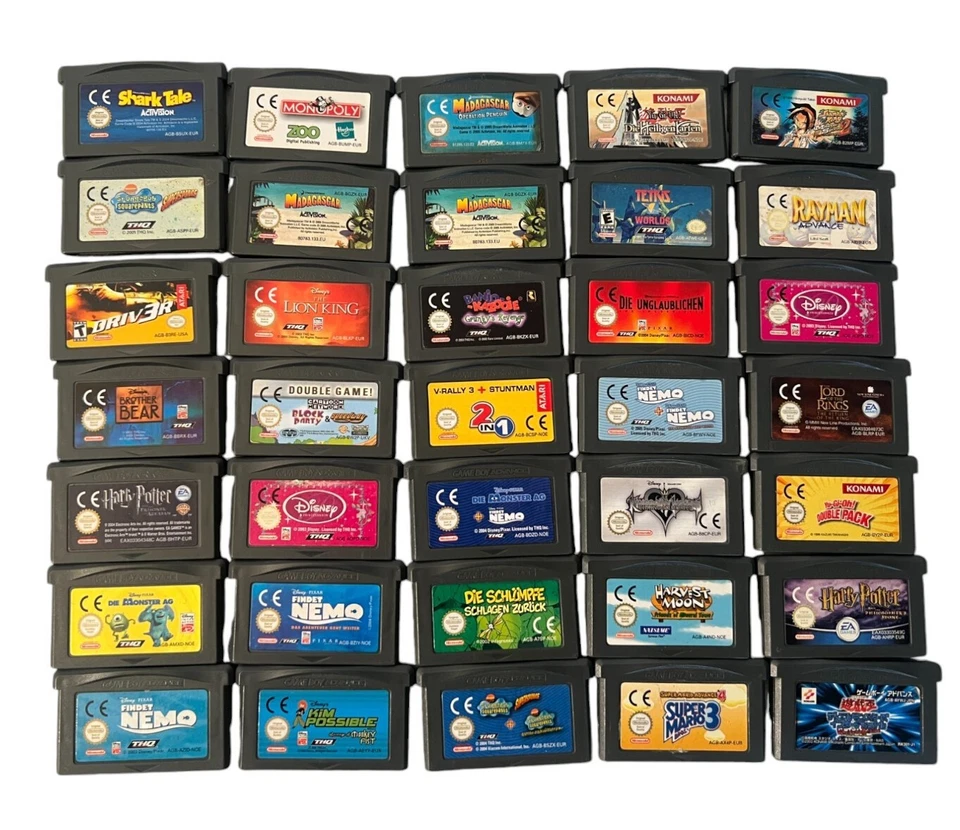 Gameboy Advance Spiele Auswahl | Tetris Harvest Moon Kingdom Hearts Yugioh GBA - Bild 1 von 1