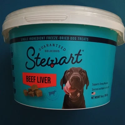 Stewart Single Ingredient Freeze Dried Raw Dog Treats, Beef liver, 14 Ounce R... - Image 1 of 4