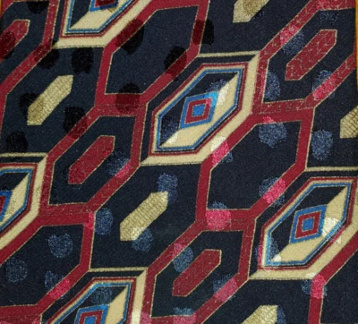 BRIONI ~ MENS SILK DRESS SHIRT SUIT TIE ~ RED, BLUE, YELLOW ~ 60" - Image 1 of 4