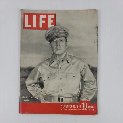 Life Magazine September 17 1945 Douglas MacArthur, Commoder Perry, Japan, Toledo - Image 1 of 4
