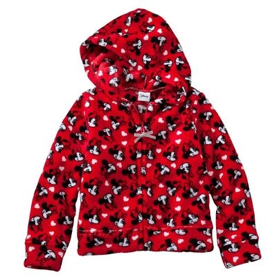 Disney Minnie Mouse Rojo Niña Sudadera con Capucha Polar Sudadera con Capucha Chaqueta de Invierno 5 6 Foto 1 de 3