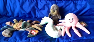 Ty Beanie Baby Lot #2 of 4 Sea Creatures - Pre-owned - Picture 1 of 12