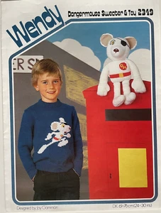 Juguete Dangermouse + Jersey Infantil PATRÓN TEJIDO Niña Niño Suéter Wendy 2349 - Imagen 1 de 7