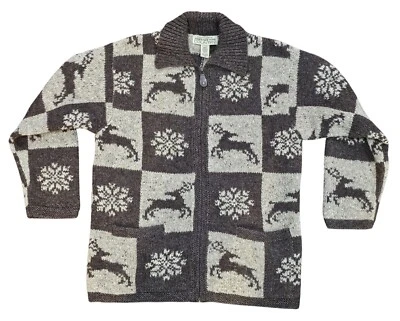 Suéter (Mediano) Vintage Jones New York Country 100% Madera Tejido Reno Vacaciones Foto 1 de 4