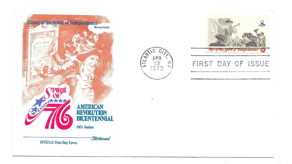 1477 Posting a Broadside American Revolution, Fleetwood, FDC - Image 1 of 1