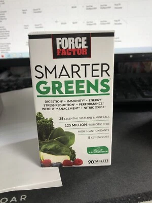 Comprimidos Force Factor Smarter Greens superalimentos con antioxidantes y probióticos Foto 1 de 4