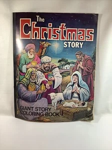 VTG Twas The Night Before Christmas GIANT STORY COLORING BOOK Vern Henkel 1970s - Picture 1 of 9